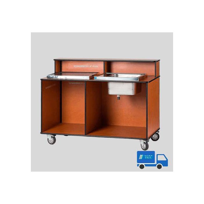 Bar met spoelbak Bruin