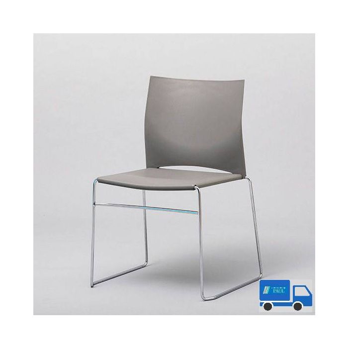 Stoel vierkant grijs 