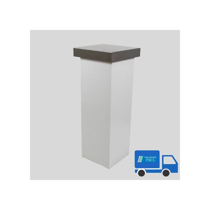 Sokkel licht grijs hoog met RVS topblad