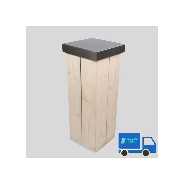 Sokkel white wash hoog met RVS topblad