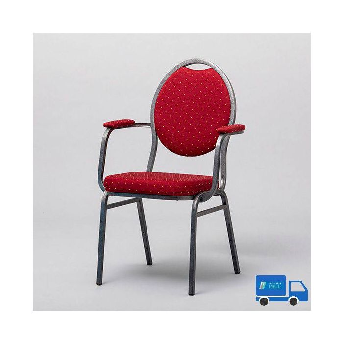 Conferentie stoel Rood + armleuning