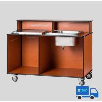 Bar met spoelbak Bruin