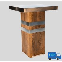 Statafel  RVS Donkerbruin