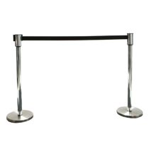 Afscheidingspaal + rekkoord zwart