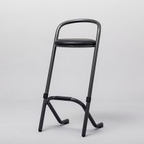 Barkruk Zwart met leuning