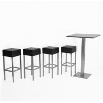 set cube 4 sta tafels  (+ 16 krukken)