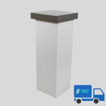 Sokkel licht grijs hoog met RVS topblad