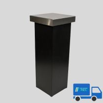 Sokkel zwart hoog met RVS topblad