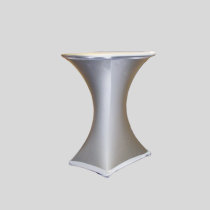 Statafel + Zilveren stretchhoes + dekje