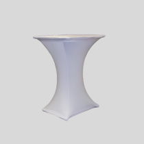 Statafel Vierkant met Witte Stretchhoes