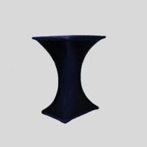 Statafel Vierkant met Blauwe Stretchhoes