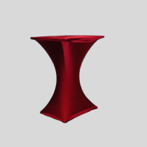 Statafel Vierkant met Rode Stretchhoes