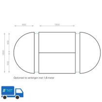Tafel  ovaal 180 x 340 cm 