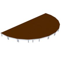 Podium half rond 8 meter