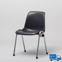 Kuipstoel koppelbaar Antraciet / Chroom