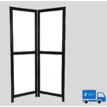 Scheidingswand 2 luik Zwart