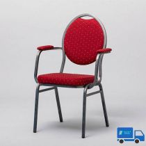Conferentie stoel Rood + armleuning