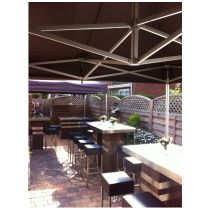 Set Statafel RVS donkerbruin (4 stuks)