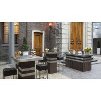 Statafel  RVS Donkerbruin