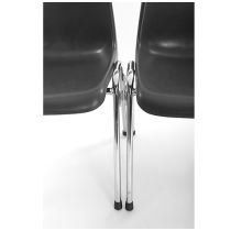 Kuipstoel koppelbaar Antraciet / Chroom