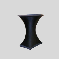 Statafel+Grijze stretchhoes+dekje