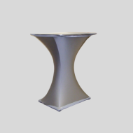 Statafel Vierkant met Zilveren Stretchhoes