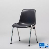 Kuipstoel koppelbaar Antraciet / Chroom